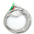 Pm5000 Pm6000 ECG Patient Cable With 3 Leads Snap Electrodes Iec 12pin