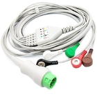 Pm5000 Pm6000 ECG Patient Cable With 3 Leads Snap Electrodes Iec 12pin